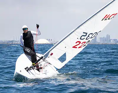 Olympic sailors training